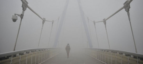 Las preocupantes imágenes que deja la contaminación en el norte de China