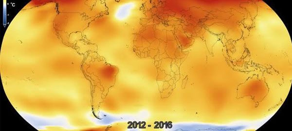 Un vídeo muestra 136 años de cambio climático en 20 segundos