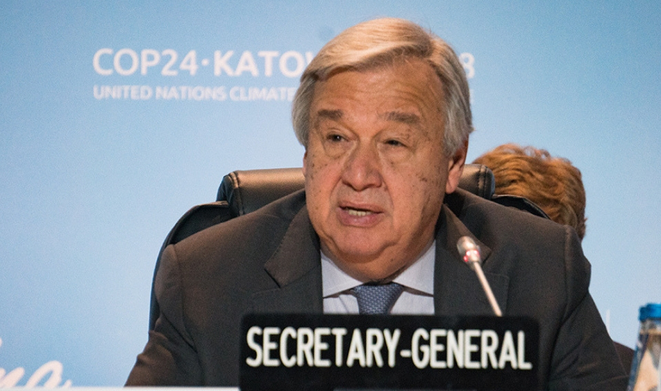 Guterres: «Fallar en la cumbre del clima sería inmoral y suicida»